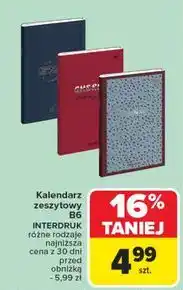 Carrefour Kalendarz dzienny b6 Interdruk oferta