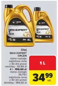 Carrefour Olej silnikowy max expert 5w30 f Orlen Oil oferta