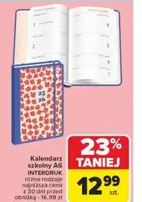 Carrefour Kalendarz a6 na gumkę Interdruk oferta