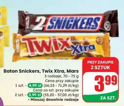 Dino Baton Snickers, Twix Xtra, Mars oferta