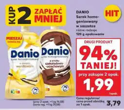 Kaufland DANIO Serek homogenizowany w saszetce różne rodzaje 120 g opakowanie oferta