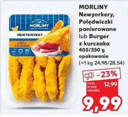 Kaufland MORLINY Newyorkery, Polędwiczki panierowane lub Burger z kurczaka oferta