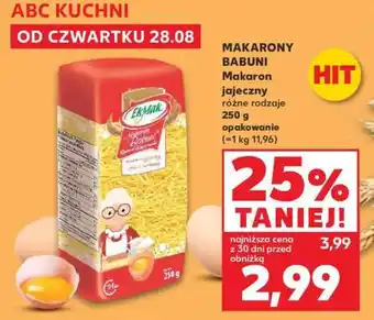 Kaufland MAKARONY BABUNI Makaron jajeczny oferta