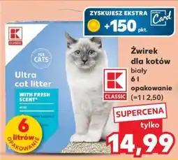 Kaufland Żwirek dla kotów biały 6 l opakowanie oferta