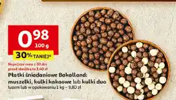 Auchan Płatki muszelki kakaowe Bakalland oferta