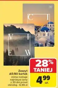 Carrefour Zeszyt a5 80 kartek kratka Interdruk oferta