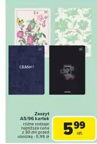 Carrefour Zeszyt a5 96 kartek Interdruk oferta