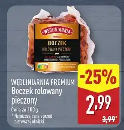 ALDI Boczek rolowany pieczony WĘDZLINARNIA PREMIUM oferta