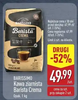 ALDI Kawa ziarnista Barista Crema BARISSIMO oferta