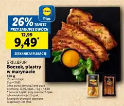 Lidl Boczek, plastry w marynacie GRILL&FUN oferta