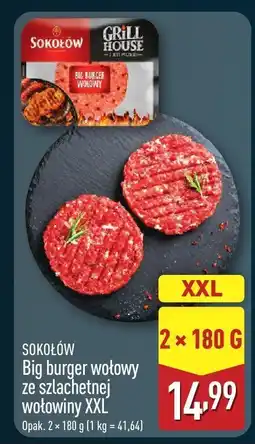 ALDI Burger wołowy ze szlachetnej wołowiny XXL Sokołów oferta