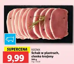 Lidl Schab w plastrach, cienko krojony Rzeźnik oferta