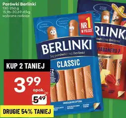 Delikatesy Centrum Parówki Berlinki Classic 130-250g oferta