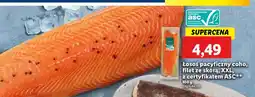 Lidl Łosoś pacyficzny coho filet ze skórą XXL z certyfikatem ASC Lidl oferta