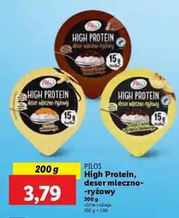 Lidl Deser High Protein deser mleczno-ryżowy PILOS oferta
