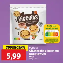 Lidl Ciasteczka z kremem nugatowym Sondey oferta