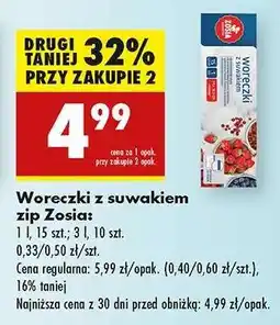 Biedronka Woreczki z suwakiem zip Zosia oferta