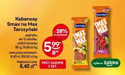 Żabka Kabanosy Smax na Max Tarczyński papryka/ser & cebulka/chilli & limonka oferta