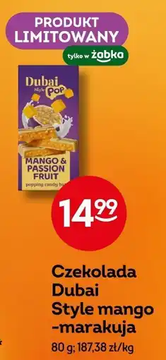 Żabka Czekolada Dubai Style mango-marakuja oferta