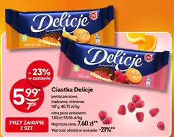 Żabka Ciastka Delicje pomarańczowe, malinowe, wiśniowe oferta