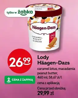 Żabka Lody Häagen-Dazs caramel lotus, macadamia peanut butter oferta