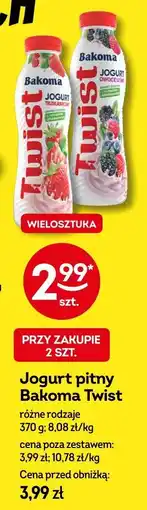 Żabka Jogurt pitny Bakoma Twist oferta