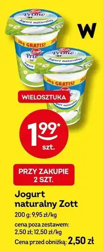Żabka Jogurt naturalny Zott oferta