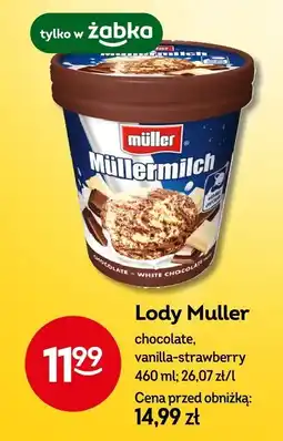 Żabka Lody Muller chocolate, vanilla-strawberry oferta