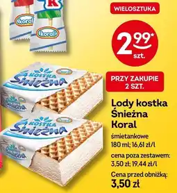 Żabka Lody kostka Śnieżna Koral śmietankowe oferta