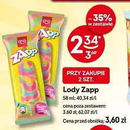Żabka Lody Zapp Algida oferta