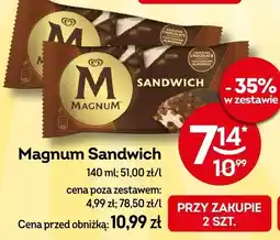 Żabka Lody Magnum Sandwich oferta