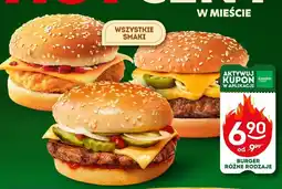 Żabka Burger różne rodzaje Żabka oferta
