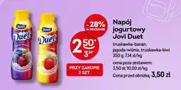 Żabka Napój jogurtowy Jovi Duet truskawka-banan, jagoda-wiśnia, truskawka-kiwi oferta