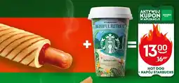 Żabka Hot dog z napojem Starbucks Żabka oferta