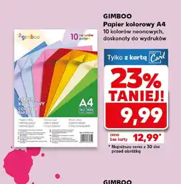 Kaufland Papier kolorowy A4 Gimboo oferta