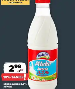 Netto Mleko świeże 3,2% Miletto oferta
