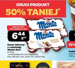Netto Deser mleczny z czekoladą Monte Zott oferta