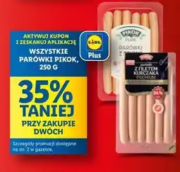 Lidl Parówki z filetem kurczaka Pikok oferta