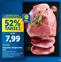 Lidl Łopatka wieprzowa bez kości Rzeźnik Codzienna Dostawa oferta