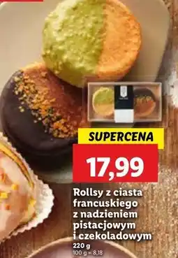 Lidl Rolls z ciasta francuskiego nadzieniem pistacjowym i czekoladowym oferta