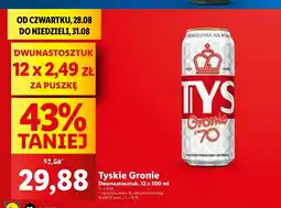 Lidl Piwo Tyskie Gronie oferta