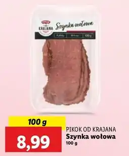 Lidl Szynka wołowa Pikok Od Krajana oferta