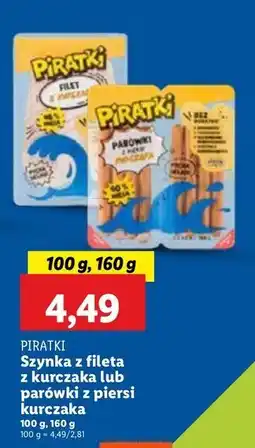 Lidl Parówki z piersi kurczaka Pikok Piratki oferta