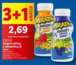 Lidl Jogurt jagoda-banan Pilos Piratki oferta