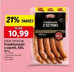 Lidl Frankfurterki z szynki Pikok oferta