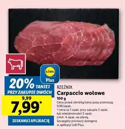 Lidl Carpaccio wołowe Rzeźnik Codzienna Dostawa oferta
