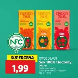 Lidl Sok jabłko marchewka Cymes Owocozaur oferta