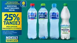 Lidl Woda śrenio gazowana Saguaro Muszyńskie oferta
