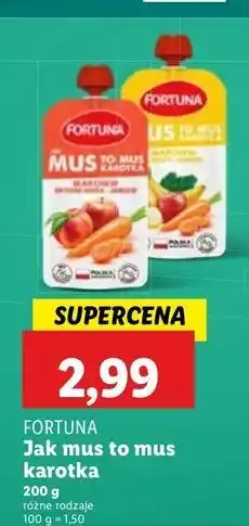 Lidl Mus mango-banan-jabłko-pomarańcza Fortuna oferta