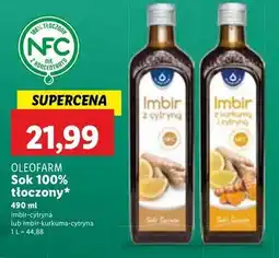 Lidl Sok imbir z kurkumą i cytryną Oleofarm oferta